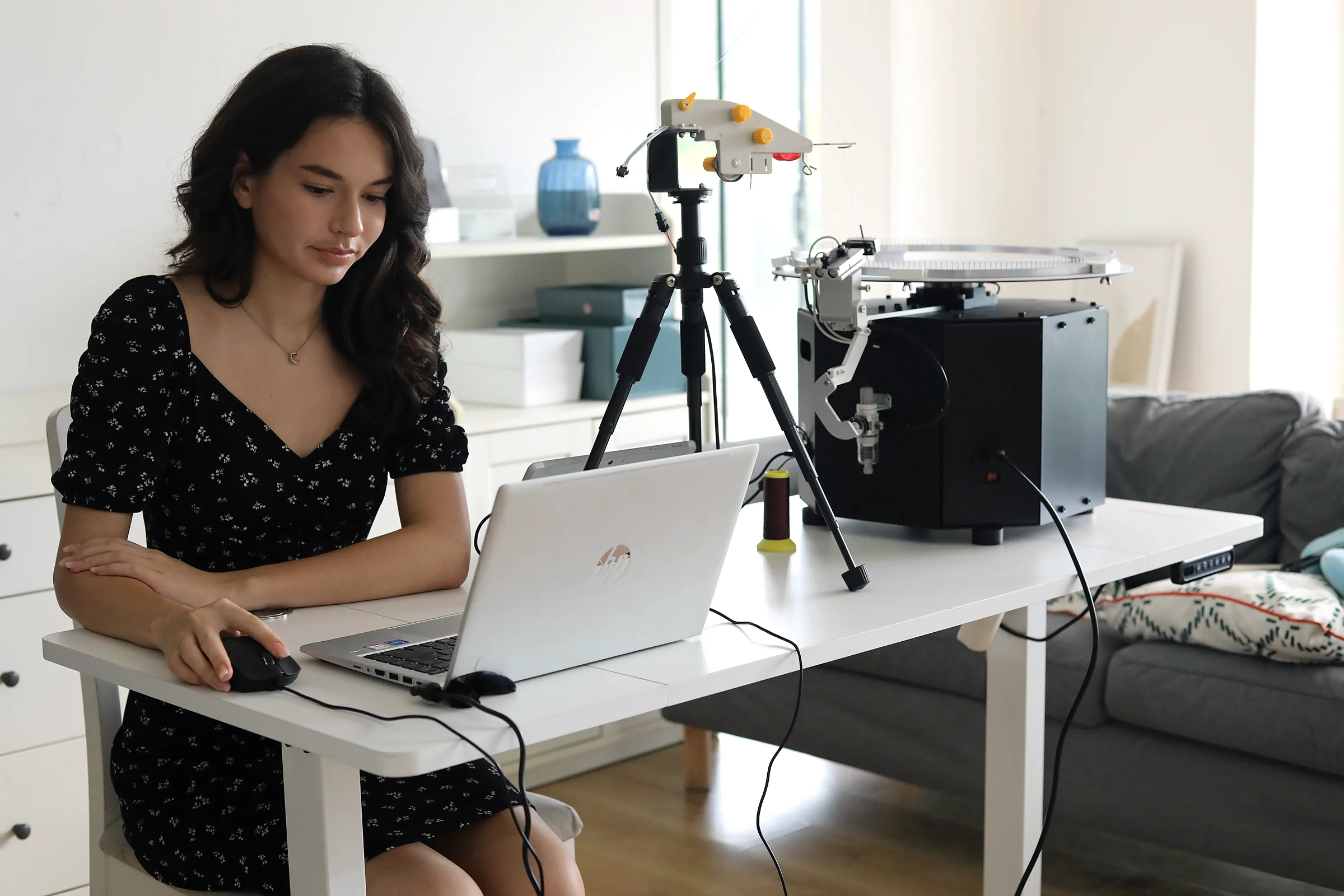 Creator preparing a portrait